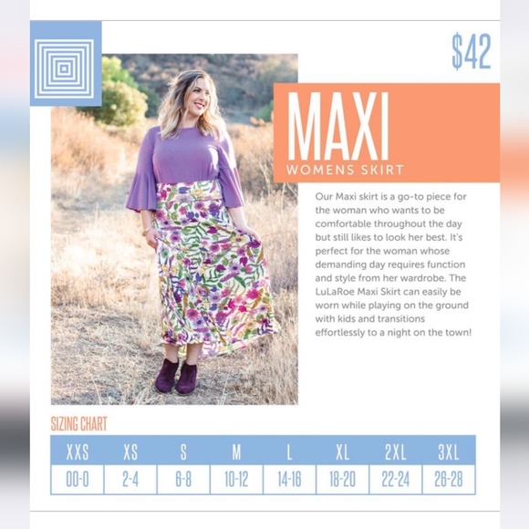 Lularoe maxi skirt - Picture 6 of 8
